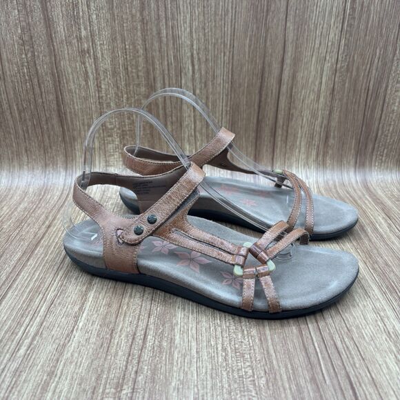 ABEO Oasis Sandal Tan Leather Womens Size 9 Neutral Insole Sandals - Picture 1 of 8